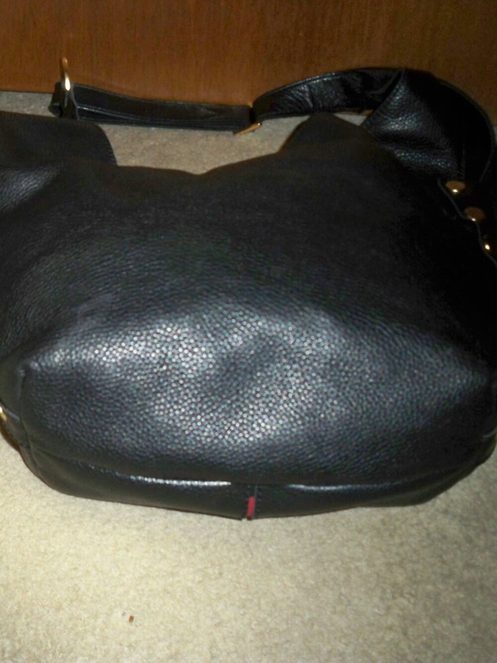 Hammitt TOM Black Leather Handbag with gold hardware and gold zipper-EUC!! $525 - Picture 3 of 6